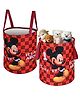 Kuber Industries Pack of 2 Foldable 45L Toys Organizer for Kids Room - Soft Toys Storage Bag/Basket/Container with Handles | Disney Mickey -Maroon