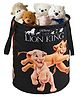 Kuber Industries Foldable 45L Toys Organizer for Kids Room - Soft Toys Storage Bag/Basket/Container with Handles | Disney Lion King - Black