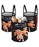 Kuber Industries Pack of 3 Foldable 45L Toys Organizer for Kids Room - Soft Toys Storage Bag/Basket/Container with Handles | Disney Lion King - Black