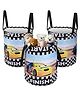 Kuber Industries Pack of 3 Foldable 45L Toys Organizer for Kids Room - Soft Toys Storage Bag/Basket/Container with Handles | Disney Cars - Multicolor