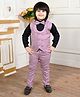 BT DEZINES Full Sleeves Solid Coordinating Three Piece Party Suit Set With Bow - Lavender