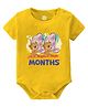 Baby Buzz 100% Cotton Monthly Birthday Theme Half Sleeves 11 Months Text & Teddy Bear Printed Onesie -  Yellow