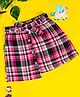 PURPLE UNITED KIDS Tweed Checked Skirt With Attached Belt - Pink & Black