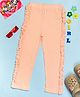 PURPLE UNITED KIDS Cotton Frill Detailed Pant - Coral Pink
