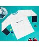 PURPLE UNITED KIDS Single Jersey Full Sleeves Fun Vibes Text Puff Printed Tee - White