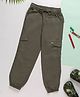 PURPLE UNITED KIDS Solid Pocket Detailed Trousers - Olive Green