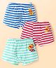 Babyhug Disney Interlock Knit Trunks With Winnie The Pooh Graphics Pack Of 3 - Red Blue & Aqua Blue