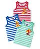 Babyhug Disney Interlock Knit Sleeveless Vests With Winnie The Pooh Graphics Pack of 3 - Red Blue & Green