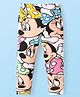 Babyhug Disney Lycra Knit Full Length Legging With Minnie Mouse Print - White