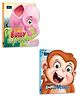 Animals Shaped Story Board Book Set of 2 Books the Bully Elephant & Naughty Monkey - English