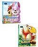 Animals Shaped Mischievous Rabbit & The Kind Parrot Story Board Books Pack of 2 - English
