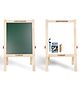 CLAPJOY Double Sided Easel Board for kids with Marker, Chalk Set & Duster