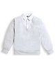 ZIP ZAP ZOOP Cotton Full Sleeves Colour Blocked Sweatshirt - Grey & White