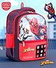 Play Nation Marvel Spiderman Tic-Tac-Toe School Backpack|3 Main Compartments,1 Front Pocket,2 side Bottle Pockets|Water Resistant|Long lasting & Durable Zippers|For School & Outdoors|Red- 15.8inches