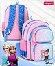 Babyhug Disney Frozen Crystal Snowflakes Backpack|2 Main Compartments,2 Front Pockets,2 side Bottle Pockets|Water Resistant|Long lasting & Durable Zippers|For School & Outdoors|Pink- 15.8inches