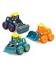MUREN Combo Pack of 3 Unbreakable Construction Vehicle Truck Toy for Kids, Press and Go Friction Car Tractor Game for Boys-Multicolor