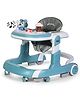 PLAYROOTS Tiger Face Musical Walker for Baby with Adjustable Height & Speed Adjustment Wheels - Blue
