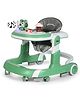 PLAYROOTS Tiger Face Musical Walker for Baby with Adjustable Height & Speed Adjustment Wheels - Green