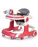 PLAYROOTS Tiger Face Musical Walker for Baby with Adjustable Height & Speed Adjustment Wheels - Pink