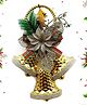 Craftvatika Christmas Tree Decorations Items for Home, Xmas Hanging Half Jingle Bells Bow Knot for Wall Door Decoration