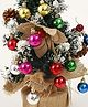 Craftvatika Christmas Tree Decorative Ornaments, 12 pcs 3CM Multicolor Christmas Balls Decor Hanging Ornament for Xmas
