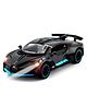 NEGOCIO Alloy Metal Sports Car Model with Light and Sound Open Doors Pull Toy for Birthdays Gift Party Decorations Great for Kids Boys Girls- PACK OF 1- COLOR MAY VARY