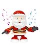 NEGOCIO Cartoon Electric Santa Claus Toy for Kids Xmas Decorations Christmas Singing Dancing with LED Light Christmas Santa Claus Toys Funny Gift- PACK OF 1- COLOR MAY VARY
