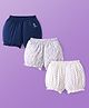 Pine Kids Cotton Lycra Knit Bloomers with Floral & Polka Dots Print Pack of 3 (Color May Vary)
