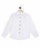 Campana 100% Cotton Full Sleeves Solid Shirt - White