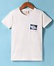 Rikidoos Half Sleeves Typography  Printed Tee - Off White