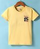 Rikidoos Half Sleeves Typography  Printed Tee - Yellow