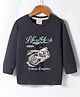 Rikidoos Full Sleeves Typography Printed Tee - Dark Grey