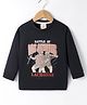 Rikidoos Full Sleeves Typography Printed Tee - Black