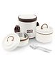 Classic Essentials Microwave Safe, Insulated, Leak Proof, 2 Containers Lunch Box, 800 ml, Thermoware, Cream