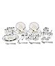 Classic Essentials Pack of 42 Stainless Steel Dinnerware 42-Piece Set High Grade Stainless Steel with Permanent Lazer Design of Peacock Dinner Set of Full Plates,Glass,Bowls & Spoons Dinner Set Dinner Set (Silver)
