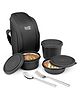 Classic Essentials Set of 3 Microwave Safe, Thermoware Lunch Box 1250 ml, Black