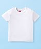 Babyhug Cotton Knit Half Sleeves Solid Color T-Shirt - White