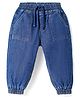 Babyhug Full Length Washed Denim Jeans - Blue