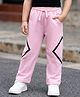 Kookie Kids Cotton Knit Full Length Wide Leg Side Tape Lounge Pant With Pockets - Light Pink