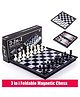ARCADE TOYS 3 IN 1 Chess, Checker N Backgammon Magnetic Board Game for Kids & Adult - Multicolour