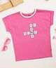 Milou Cotton Short Sleeves Bio Washed Typography Printed Tee - Pink