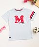 Milou Cotton Half Sleeves Bio Washed M Text Printed Tee - White