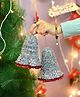 VONCASA Glossy silver Christmas Decoration Plastic Bell Set Of 2