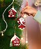 Voncasa Glossy Red Christmas Decoration Set Of 3 Pcs