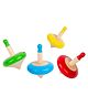 Wudly - Wooden Spinning Tops for Kids | Classic Colorful Handcrafted Toy