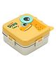 SCHOOLISH Cartoon Dinosaur Children Double Layers Leakproof 304 Stainless Steel Food Container bpa Free Steel Layer Kids School Tiffin bento 3 Compartment Lunch Box- PACK OF 1- COLOR MAY VARY