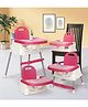 LuvLap 4-in-1 Convertible High Chair for Babies with Footrest, Converts to Booster, Low & High Chair, Ideal for Feeding & Playtime Use   Red Pink