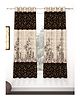 Story@home 200 GSM Polyester 5 Feet 2 Pc Window Curtain Cream & Brown