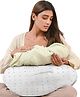 CHERILO Feeding Pillow for New Born Baby, Nursing Pillow for Breastfeeding & Baby Support - White Abstract