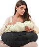 CHERILO Multipurpose 5 in 1 Baby Feeding Nursing Pillow with Adjustable Strap & Bottle Holder- BLACK
